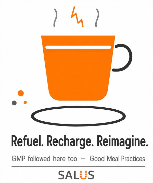 Refuel, Recharge, Reimagine - Salus Pharmaceuticals canteen wall art