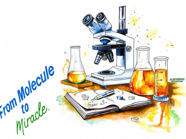 From Molecule to Miracle - laboratory illustration at Salus Pharmaceuticals