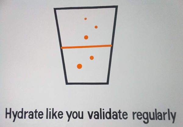 Hydrate like you validate, regularly - Salus Pharmaceuticals wall art