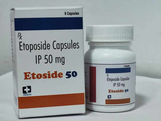 Etoposide Capsules IP 50 mg pack shot