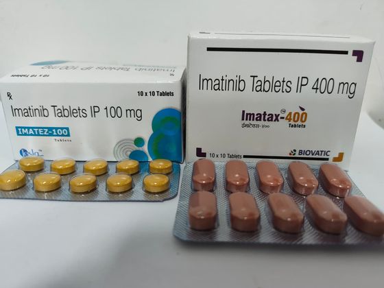 Imatinib Tablets IP 100 mg & 400 mg pack shot