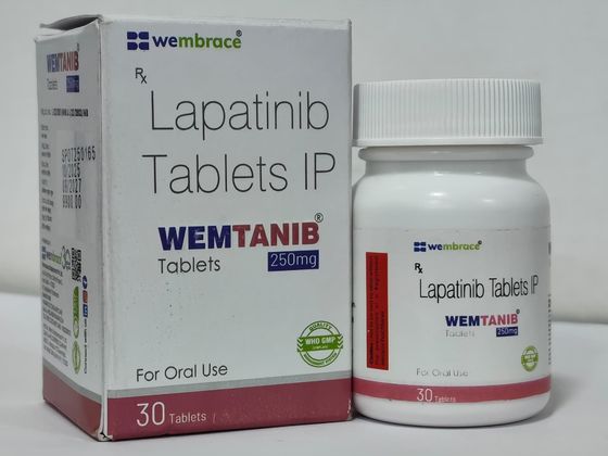 Lapatinib Tablets IP 250 mg pack shot