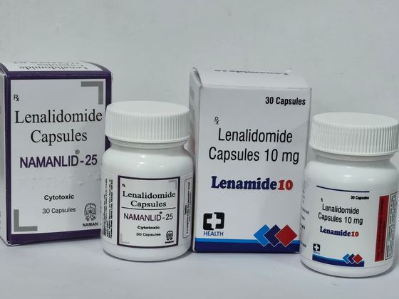 Lenalidomide Capsules 10 mg & 25 mg pack shot