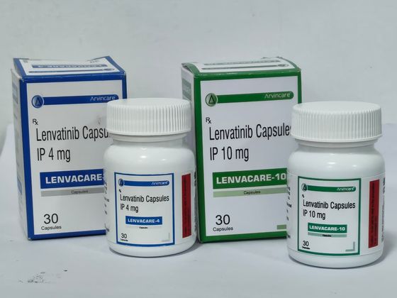 Lenvatinib Capsules IP 4 mg & 10 mg pack shot