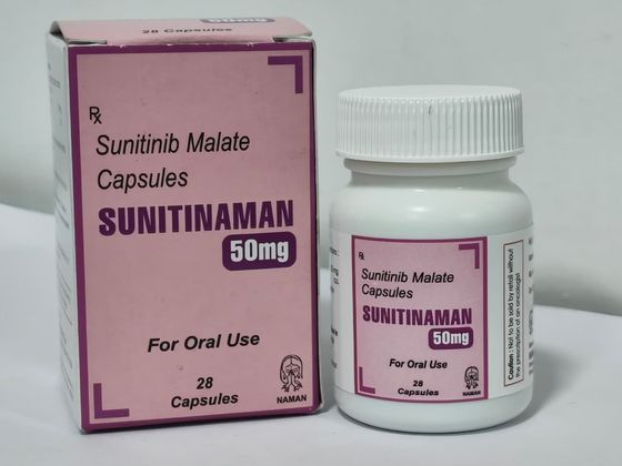 Sunitinib Malate Capsules 50 mg pack shot