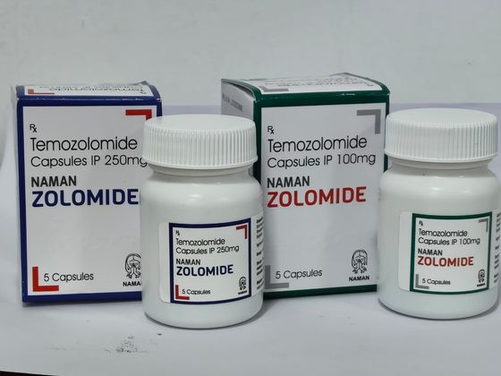 Temozolomide Capsules IP 100 mg & 250 mg pack shot